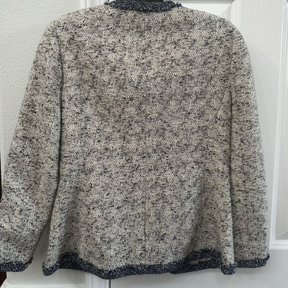 rebecca taylor open front speckled tweed jacket size 0 - Picture 4 of 7